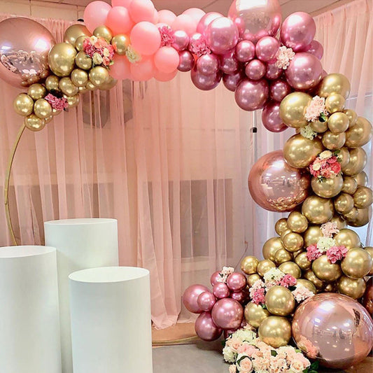 Pink and Gold Balloon Garland 134pcs