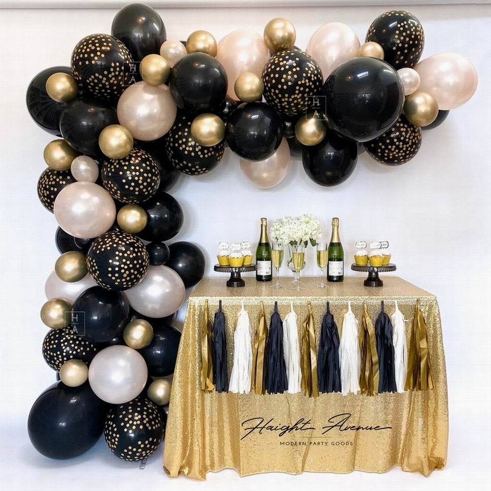 Black Pearlescent Balloon Garland