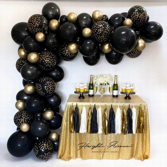 Black Pearlescent Balloon Garland