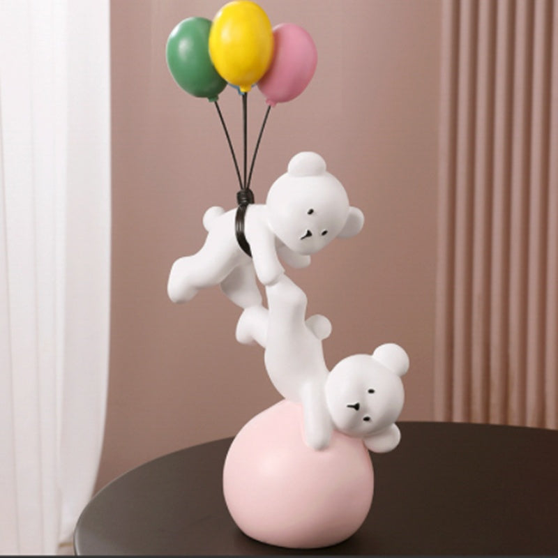 Balloon Bear Resin Ornament Children's Room Creative Gift