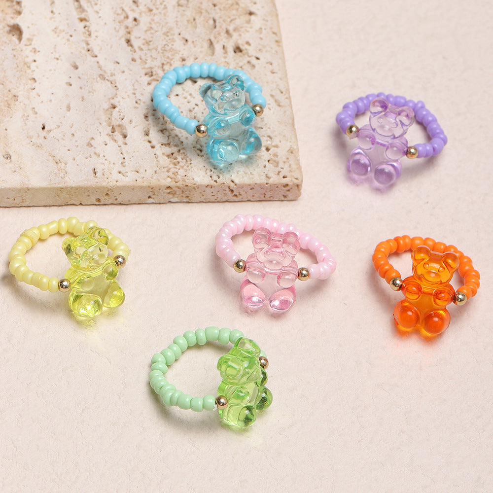 Acrylic Gummy Bear Ring