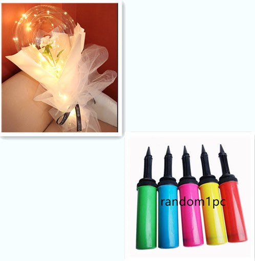 DIY LED Luminous Balloon Rose Bouquet