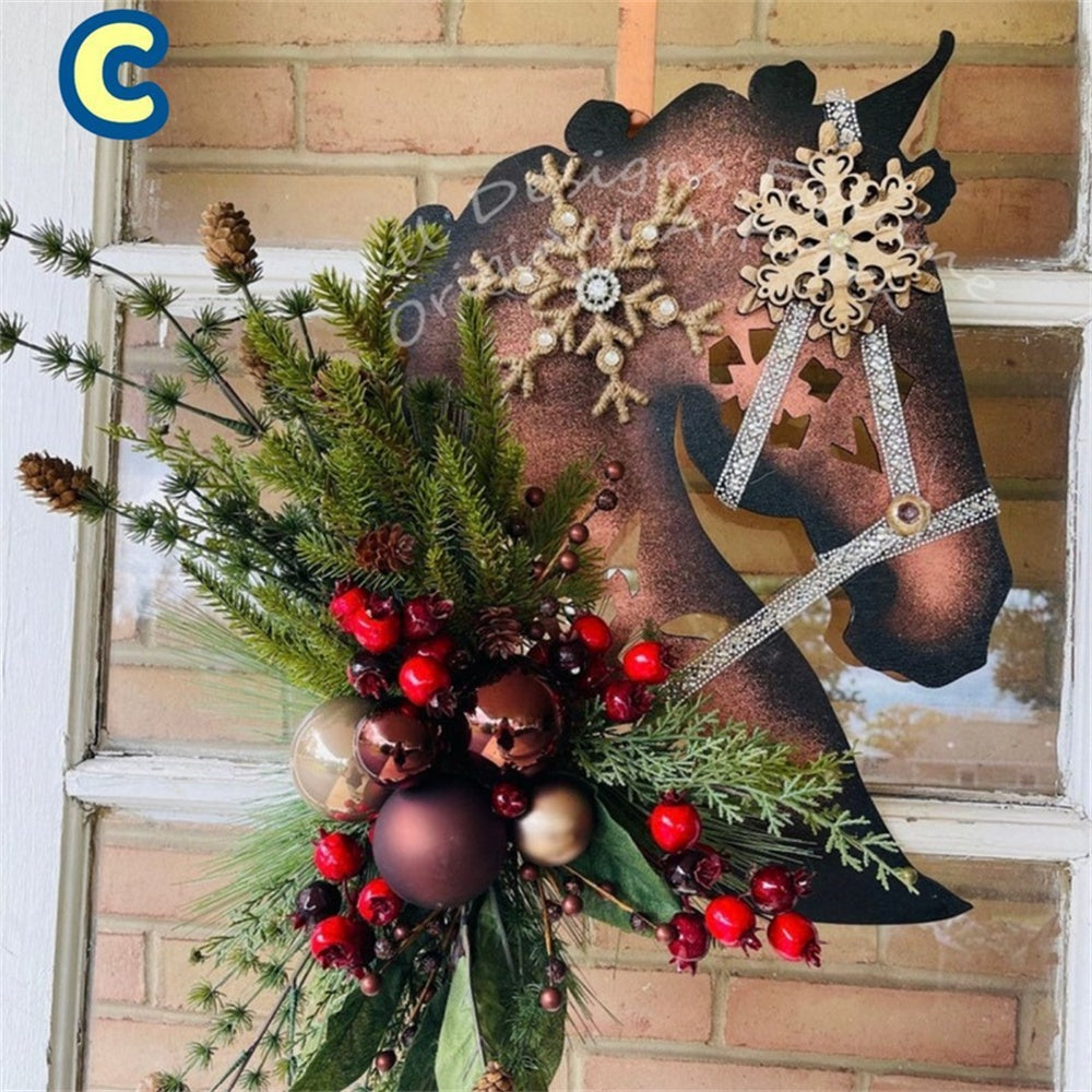 Horse Head Garland Christmas Decoration