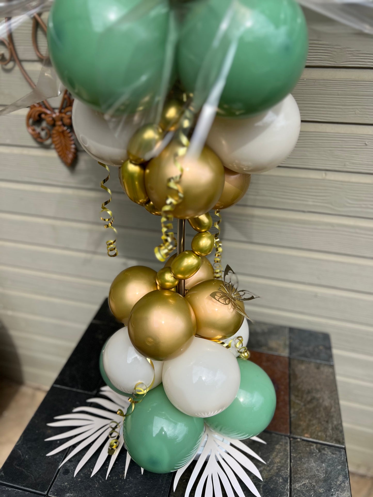 Sage and Gold Balloon Bouquet