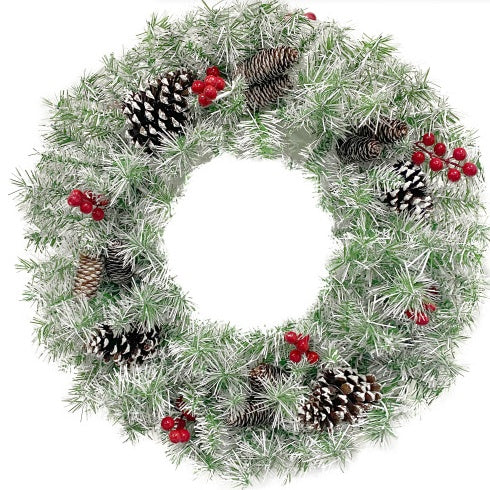 Pre-lit Artificial Tree & Wreath 4 Piece Set