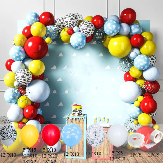 Red, Yellow and Blue Balloon Garland