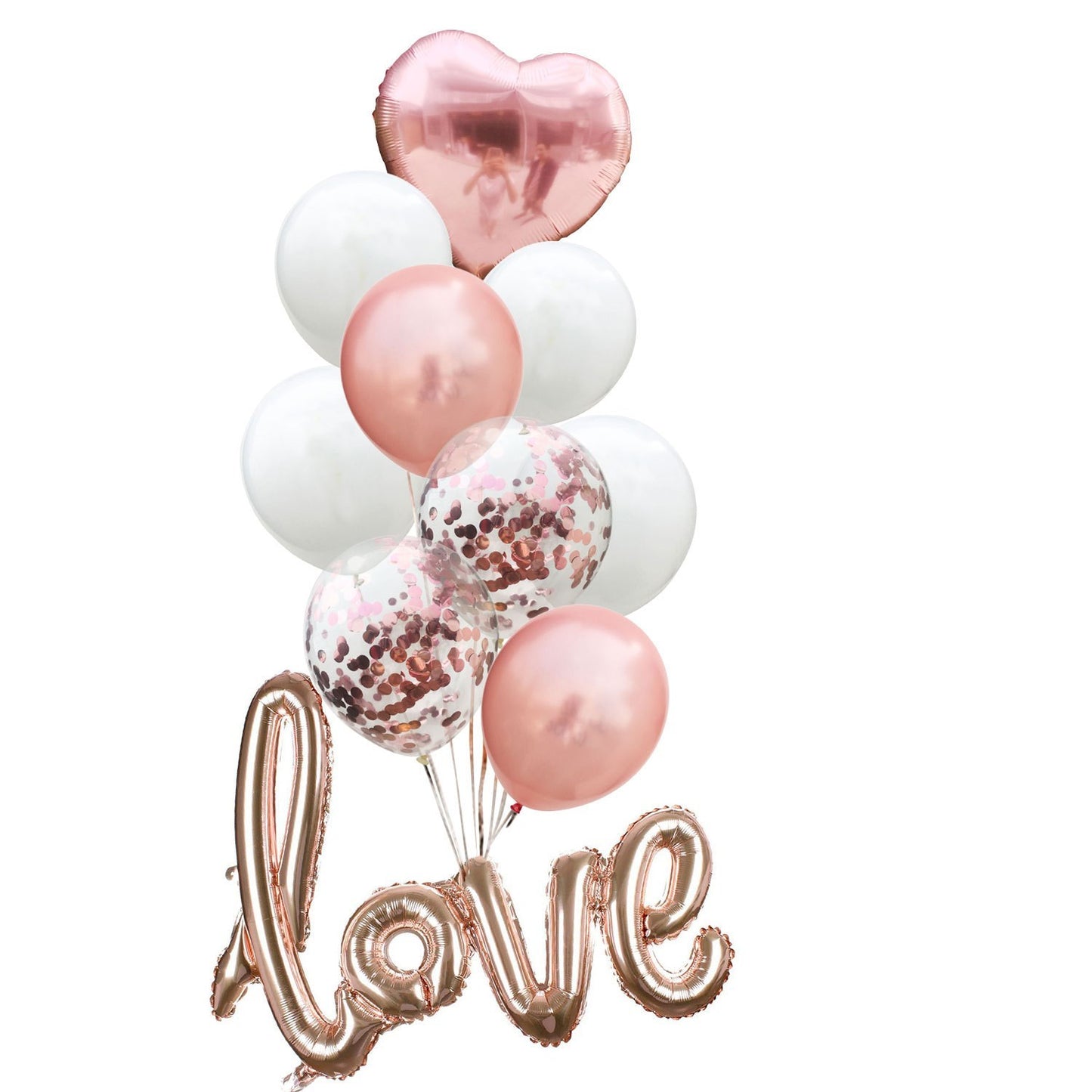 Red And White Love Balloons