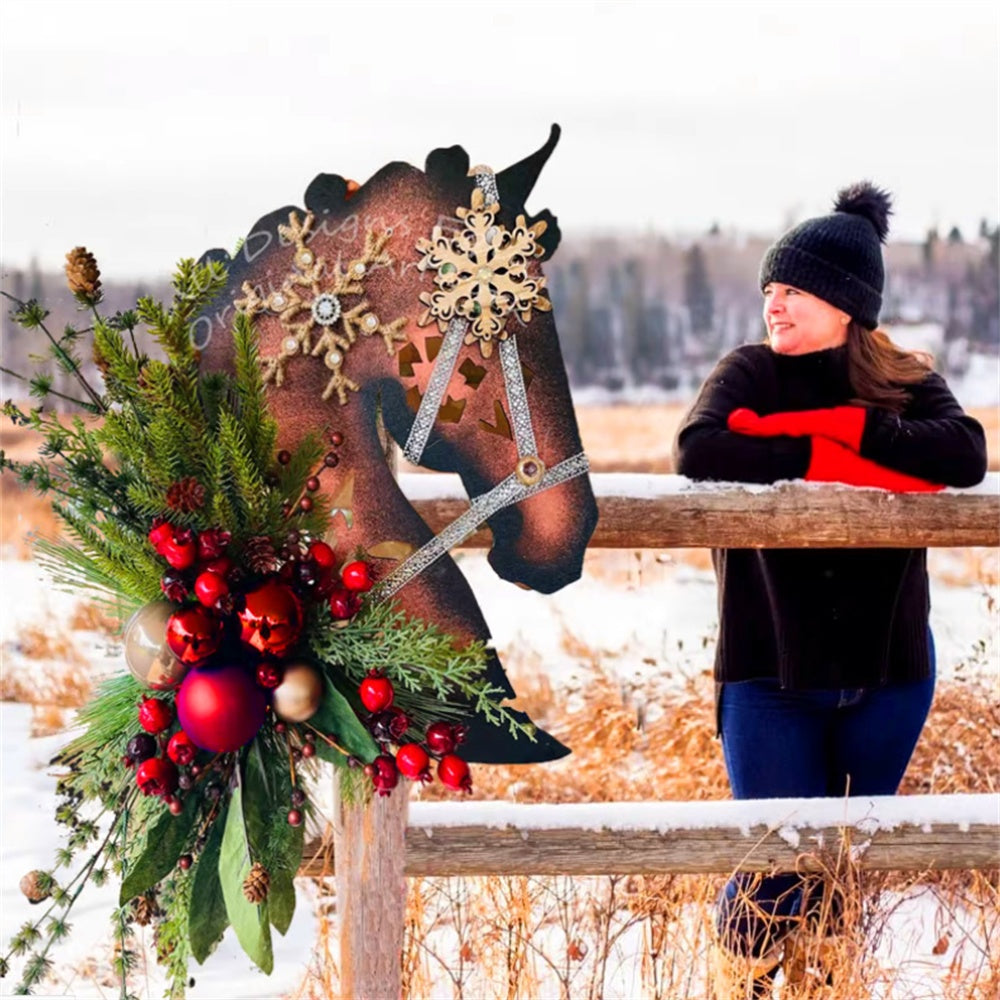 Horse Head Garland Christmas Decoration