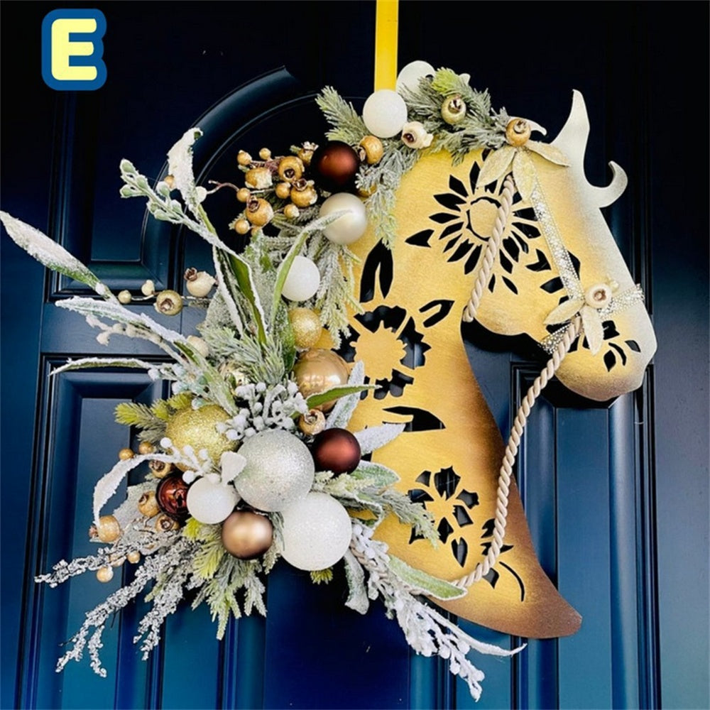 Horse Head Garland Christmas Decoration