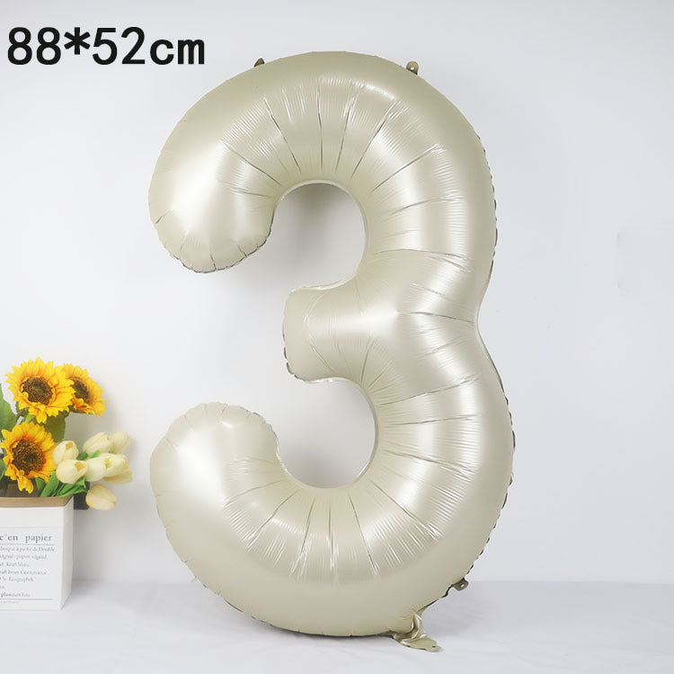 Digital Balloon Cream Caramel Decoration