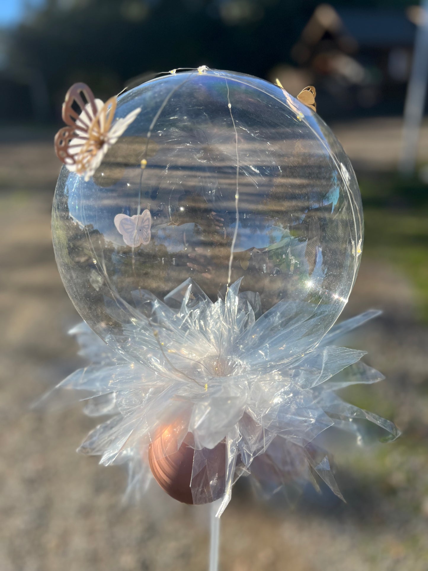 1 Butterfly Balloon Bouquet with Lights