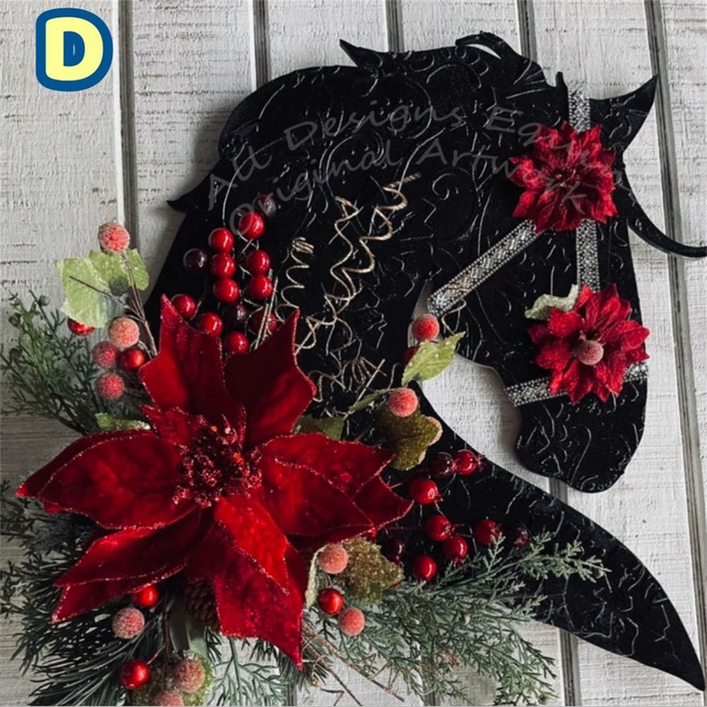 Horse Head Garland Christmas Decoration