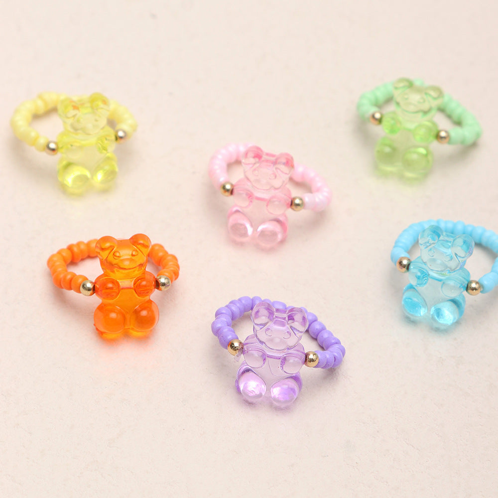 Acrylic Gummy Bear Ring