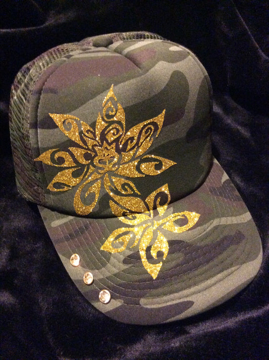 Tiare Plumeria Camo Hat