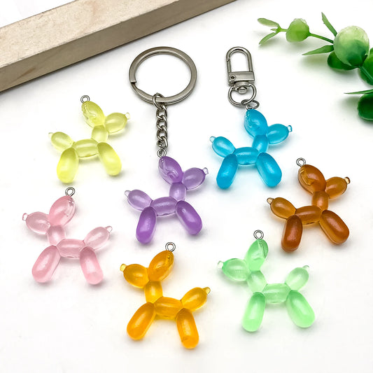 5/10pcs Colorful Balloon Dog Charms – Adorable Resin Pendants for Handmade Earrings, Bracelets, Necklaces & Keychain/Bag Accesso