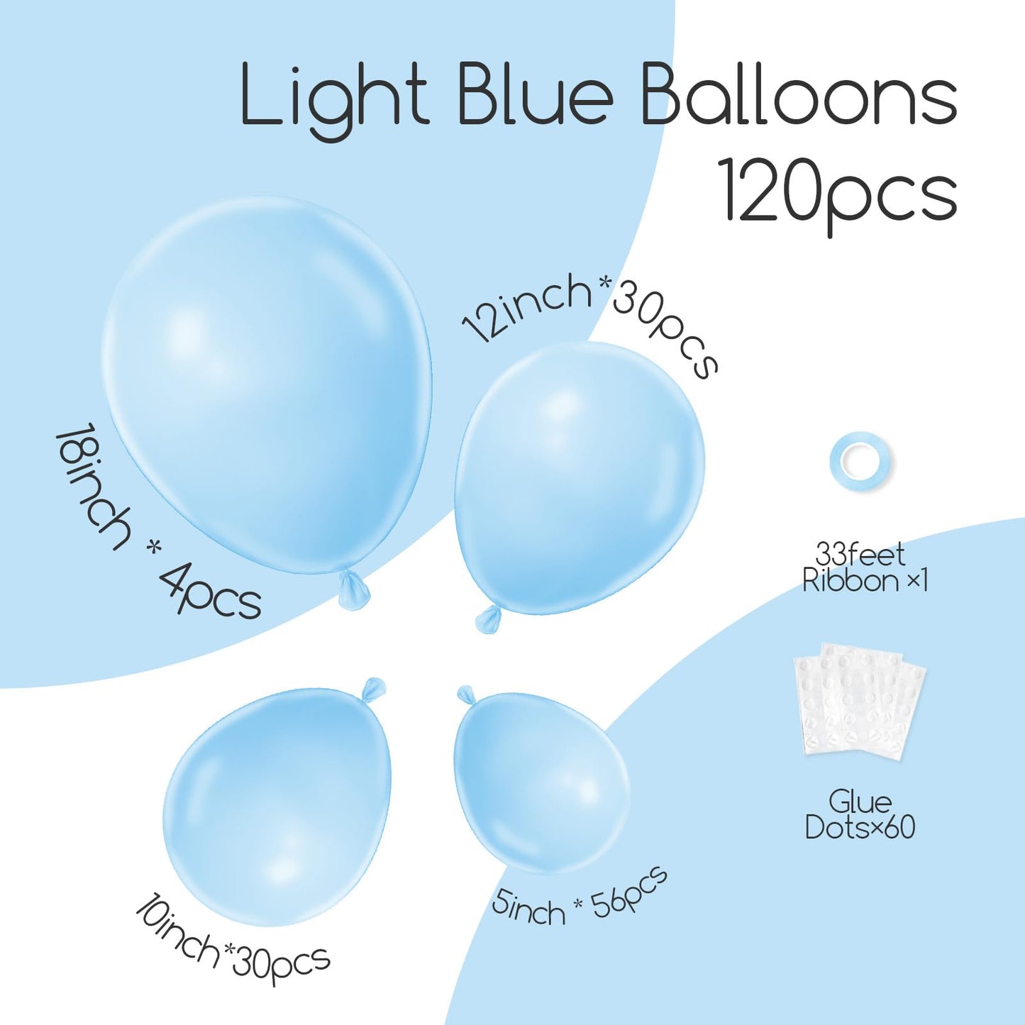 120pc Metallic Balloon Arch Kit, 18 12 10 5 inch Chrome Silver Latex Balloons Different Sizes Metallic Balloon Garland for Wedding Baby Shower Disco Birthday Party Decorations