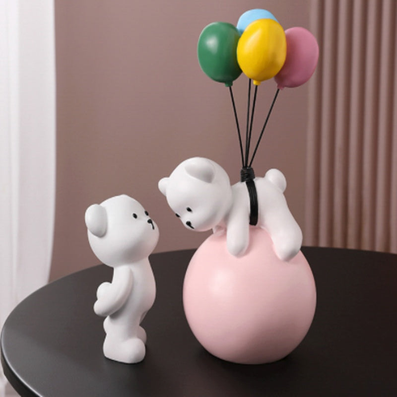 Balloon Bear Resin Ornament Children's Room Creative Gift