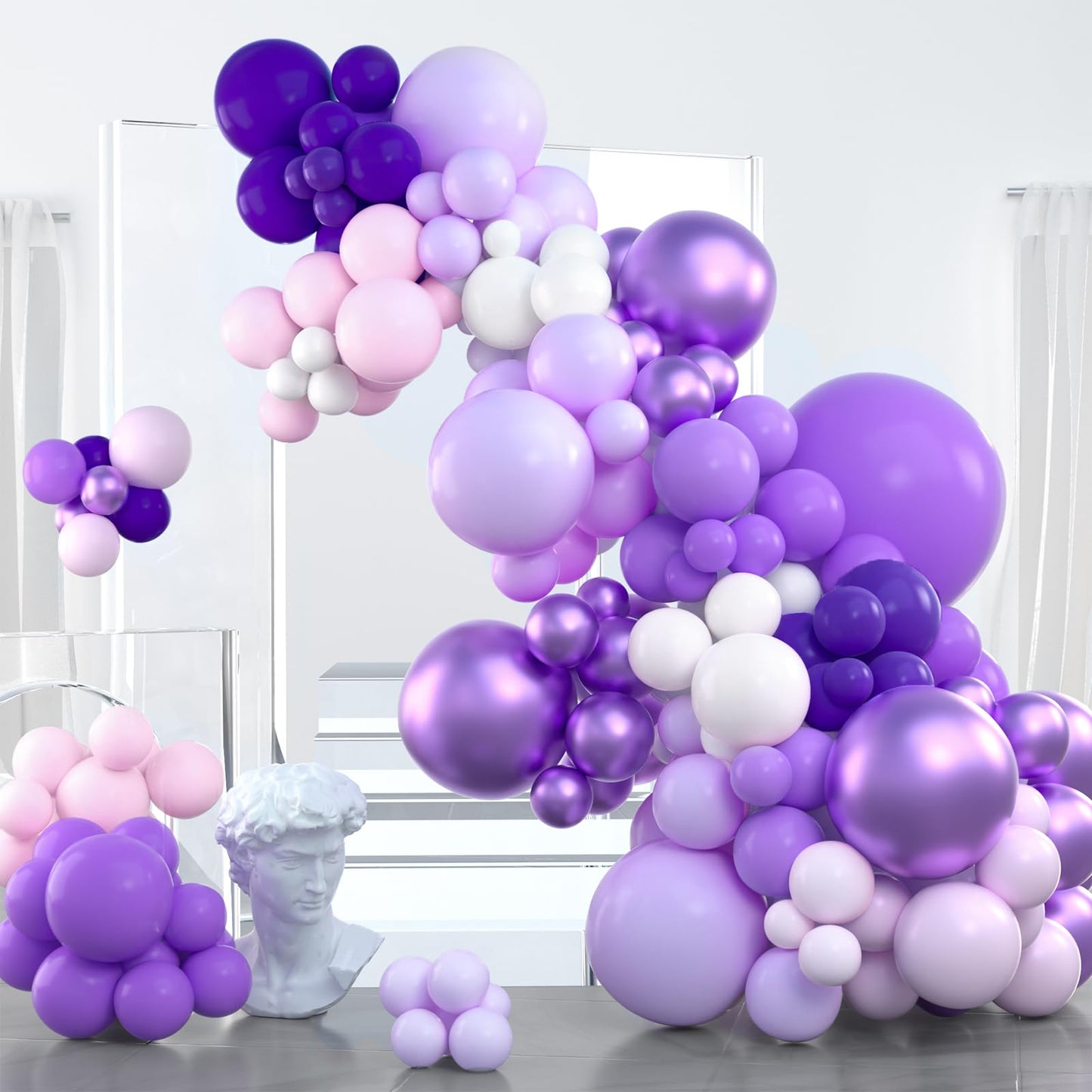 Dusty Pink Balloons 100 pcs Different Sizes of 36 18 12 10 5 Inch also known as Blush Pink and Dusty Rose