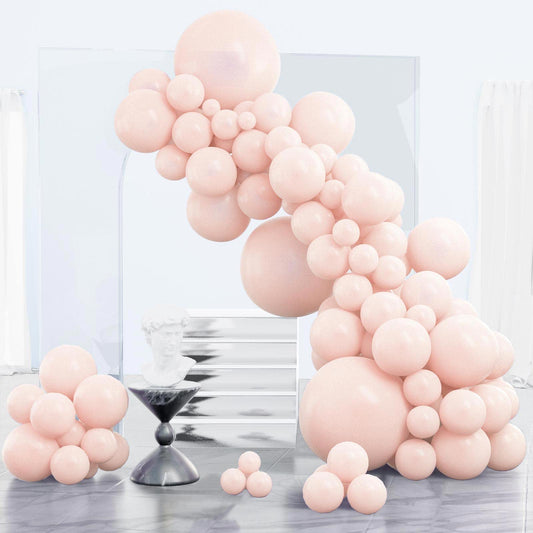 Pale Pink Balloons, 85 pcs Pink Balloons Different Sizes Pack of 18 Inch 12 Inch 10 Inch 5 Inch Pink Latex Balloons