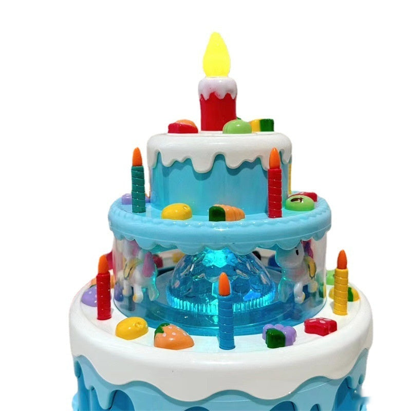 Blow-out Candle With Universal Wheel Birthday Gift Birthday Cake