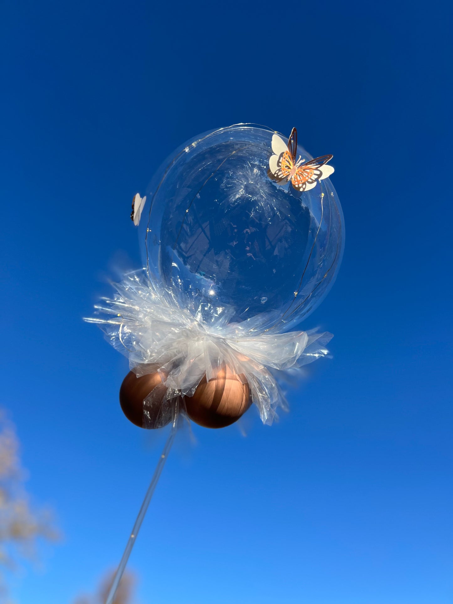 1 Butterfly Balloon Bouquet with Lights