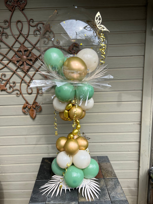 Sage and Gold Balloon Bouquet