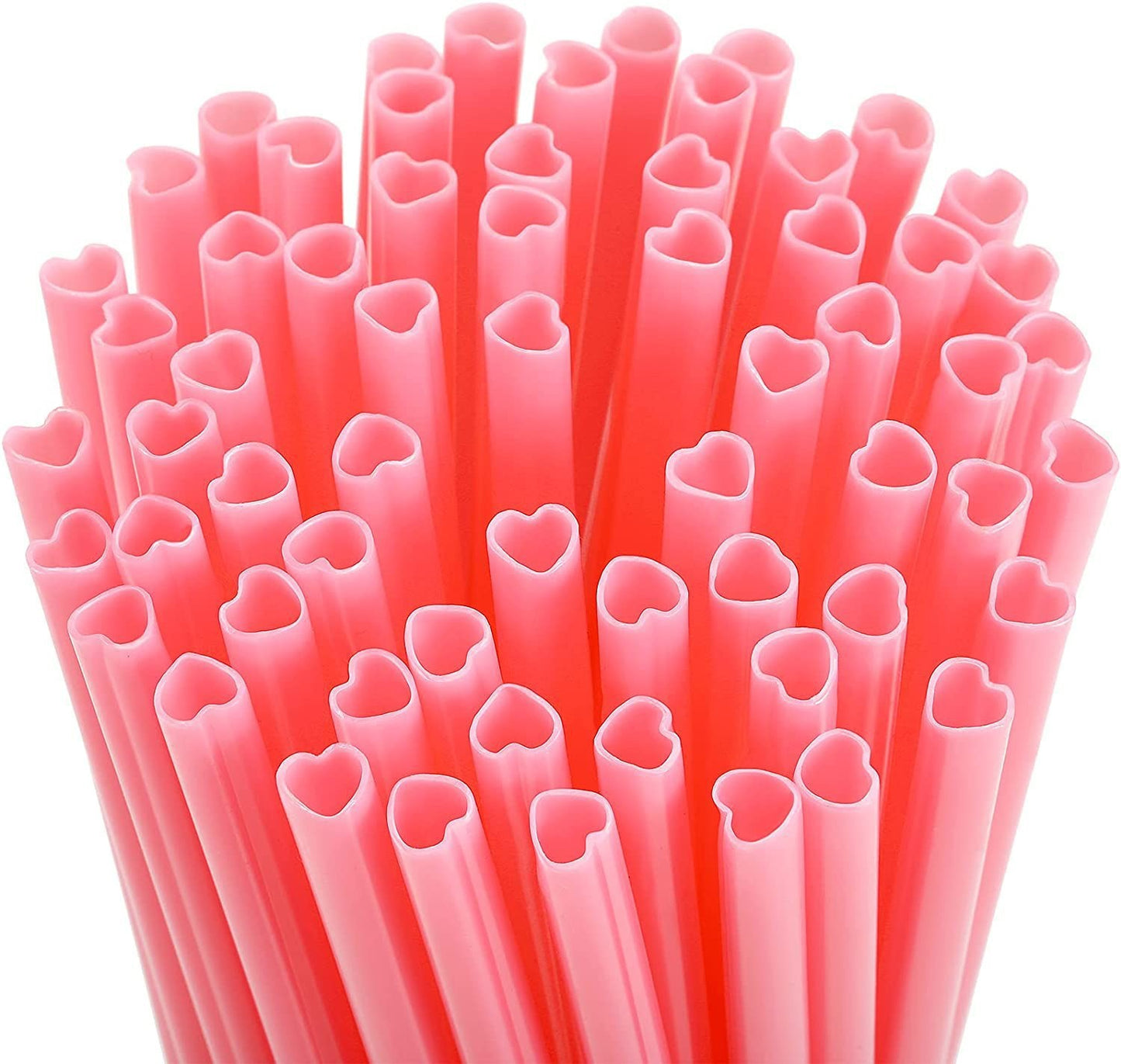 PP Creative Heart-shaped Straw Environmentally Friendly Food Grade