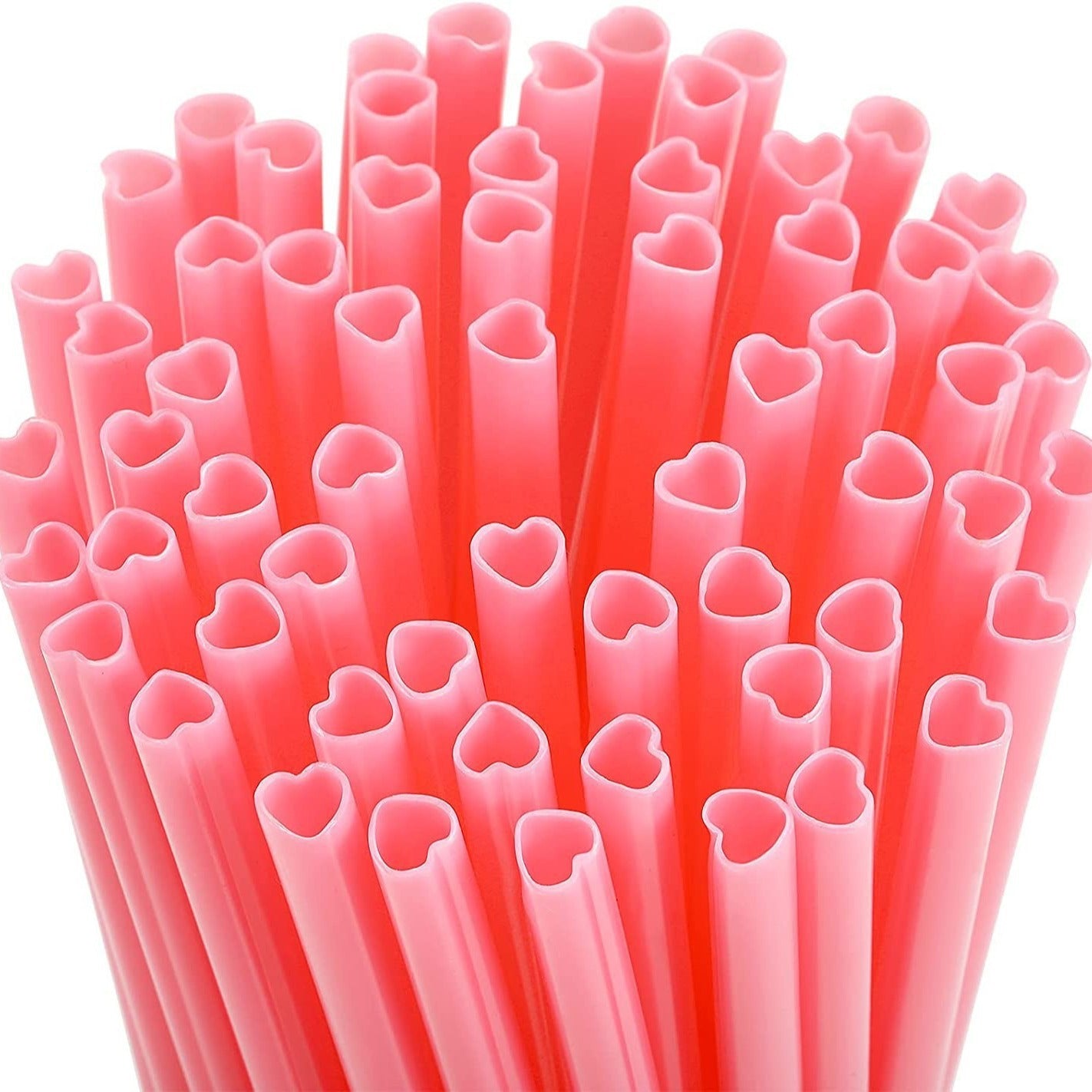 PP Creative Heart-shaped Straw Environmentally Friendly Food Grade