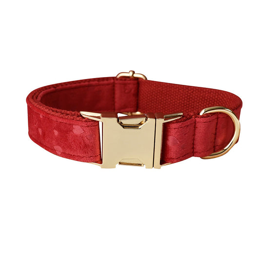 Red Velvet Dog Collar