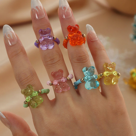 Acrylic Gummy Bear Ring