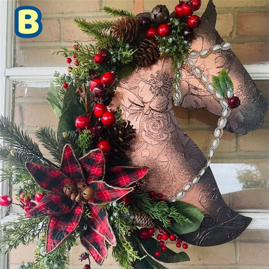 Horse Head Garland Christmas Decoration