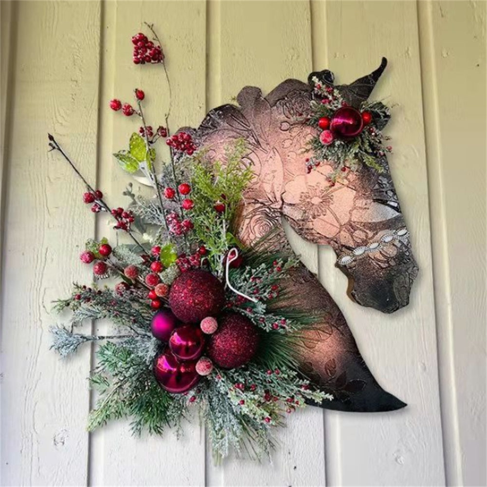 Horse Head Garland Christmas Decoration