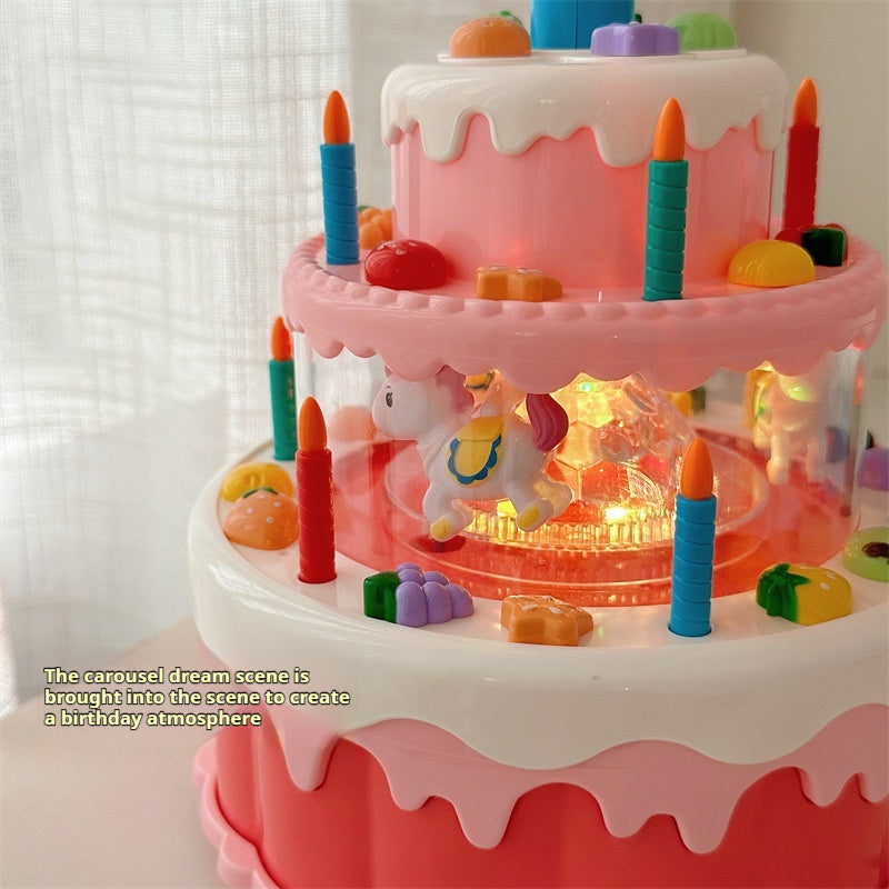 Blow-out Candle With Universal Wheel Birthday Gift Birthday Cake