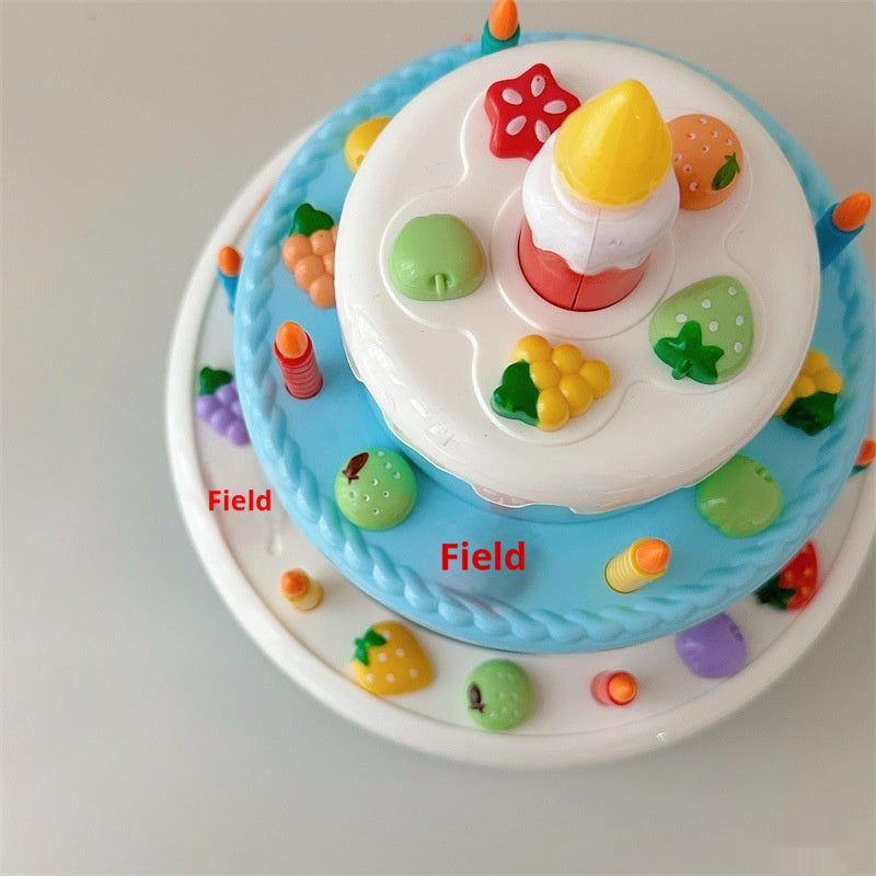 Blow-out Candle With Universal Wheel Birthday Gift Birthday Cake